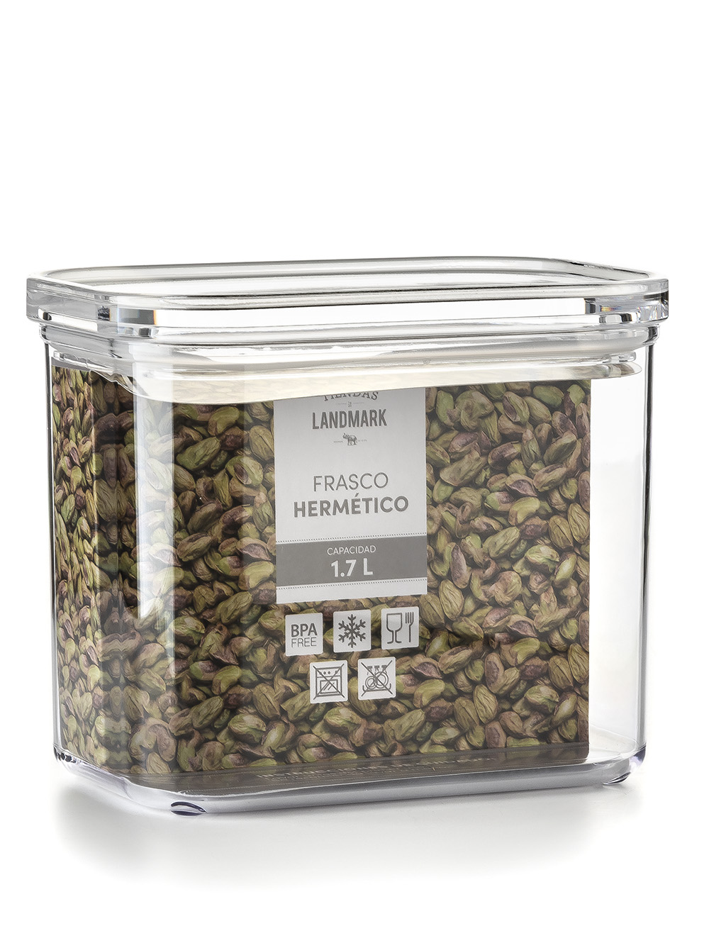 FRASCO HERMETICO RECTANGULAR CLEAR 1.7L image number null