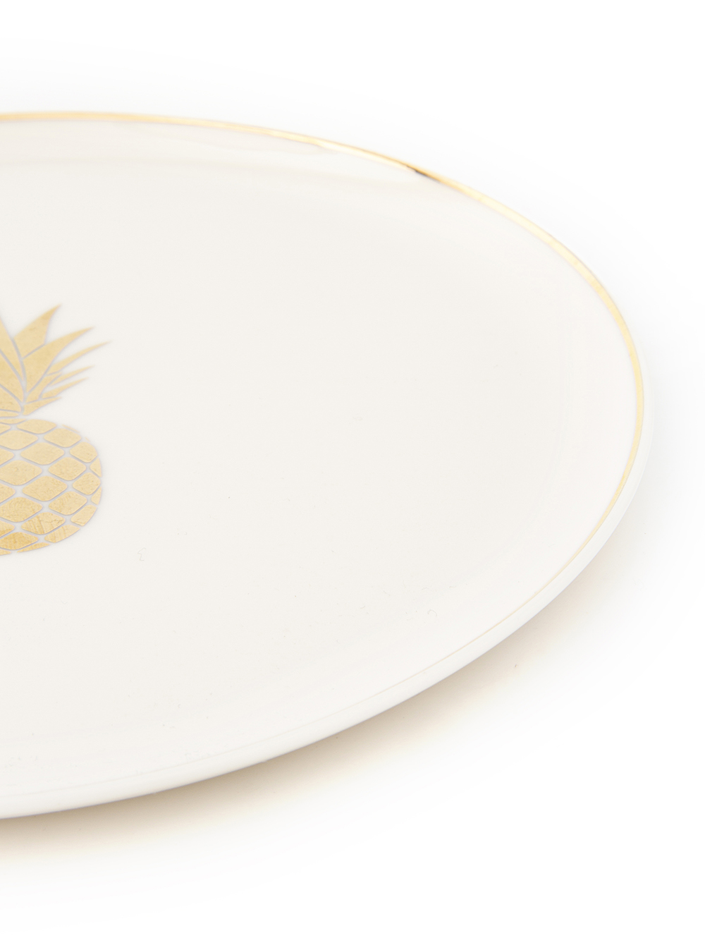 Plato playo de porcelana con piÃ±a dorada-PLATO PLAYO EXOTIC PINEAPPLE GOLD 18 CM-Tiendas Landmark-1.jpg image number null