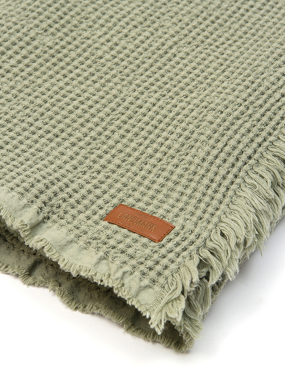 Manta diseÃ±o panal verde claro-MANTA ESTOCOLMO GREEN MOSS 120 X 180-Tiendas Landmark-1.jpg image number null