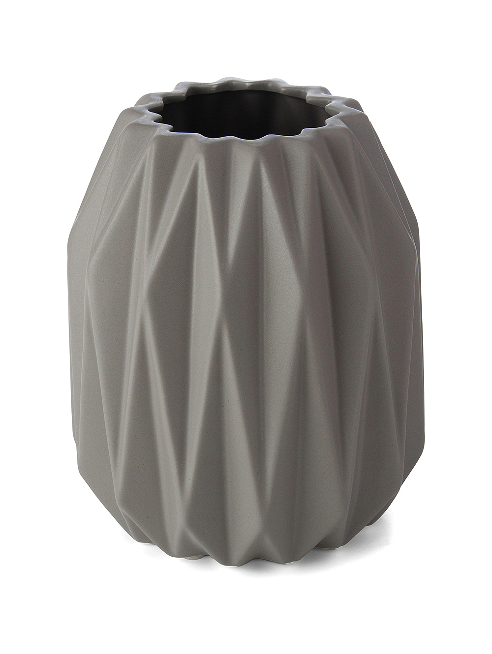 Florero geometrico bajo gris-FLORERO JEWE GREY MEDIUM-Tiendas Landmark-2.jpg image number null