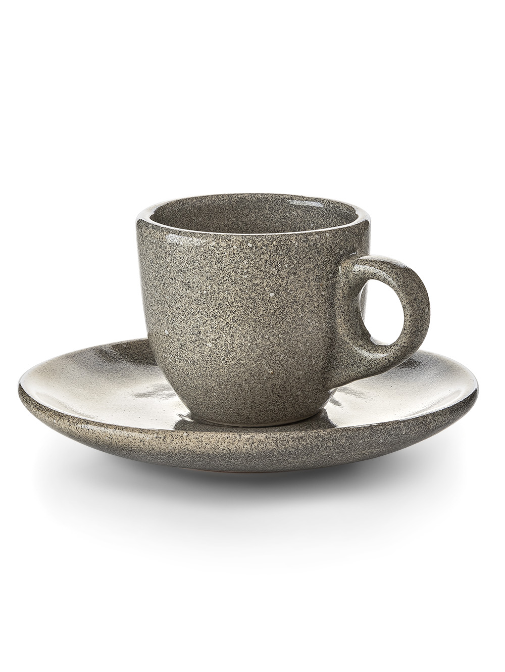 TAZA Y PLATO NIZA GRIS PIEDRA image number null