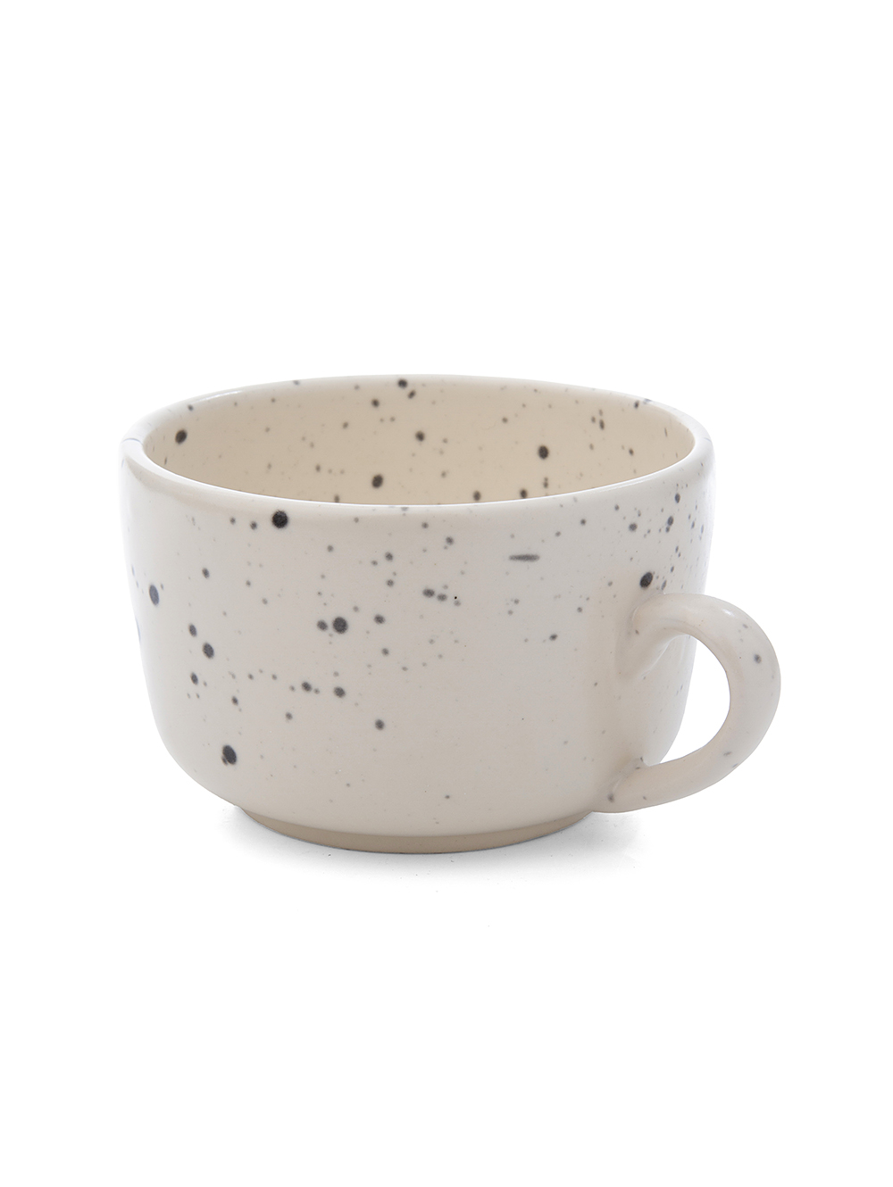 Tazon de ceramica salpicada-TAZA N3 CREMA SATINADO SALP BLUR NEGRO-Tiendas Landmark-2.jpg image number null