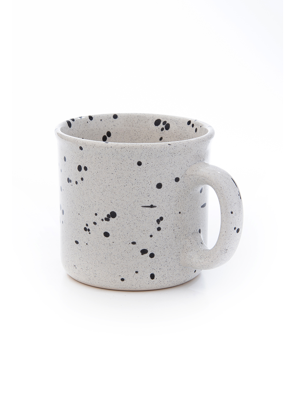 Taza de ceramica blanca salpicada-TAZA N1 BLANCO PIEDRA SALP NEGRO-Tiendas Landmark-2.jpg image number null